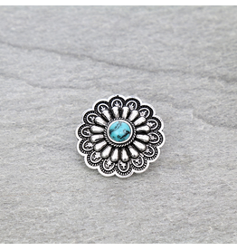 HAT PIN 1.4" CONCHO CASTING HAT BADGE