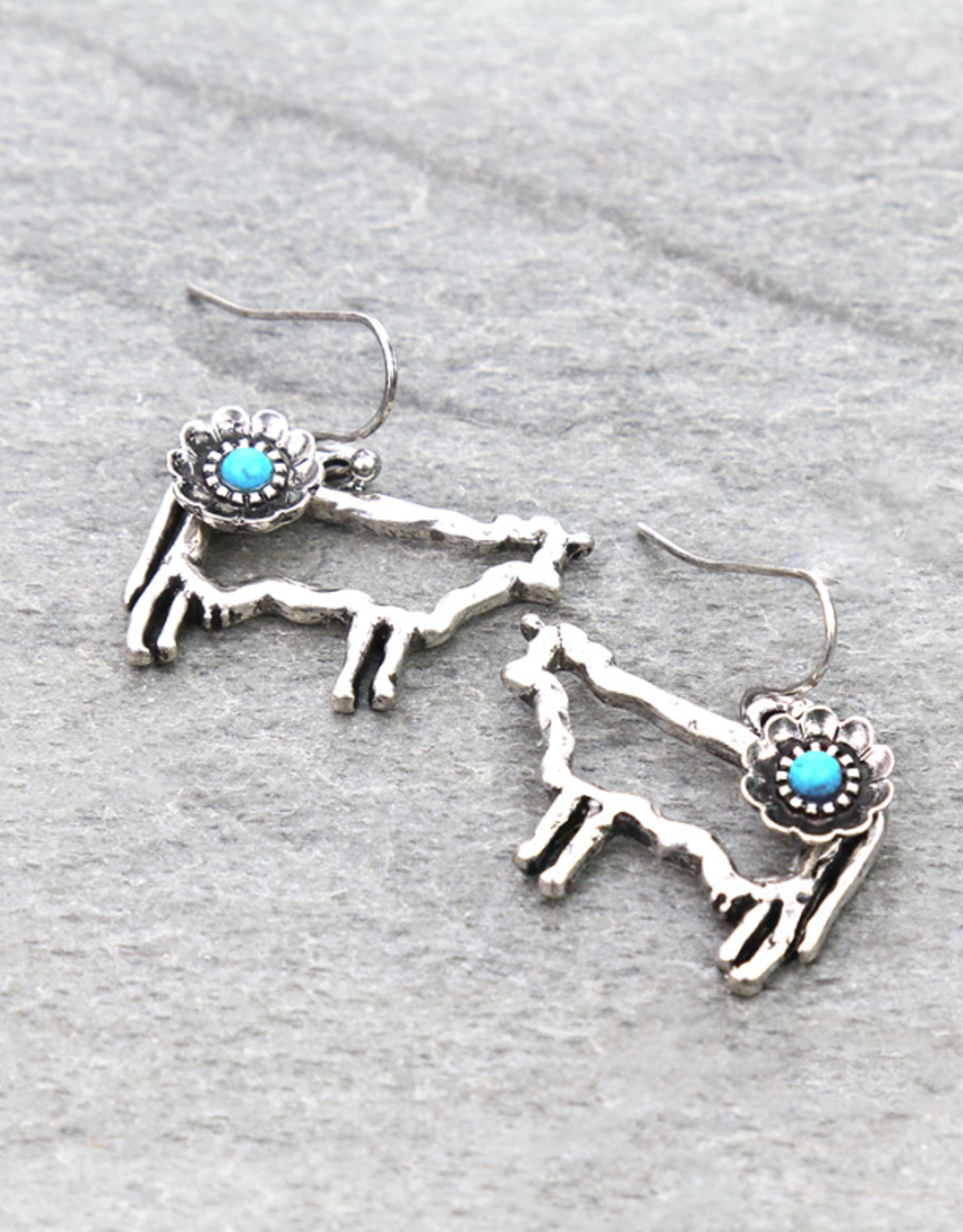 EARRING CUT OUT COW DANGLE