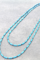 NECKLACE RECTANGLE STONE BEAD