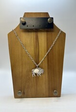 western elite NECKLACE CHAIN BUFFALO PENDANT W/ STONE