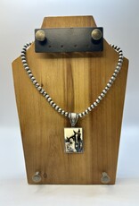 NECKLACE NAVAJO PEARL W/ PIC PENDENT WMN & HORSE