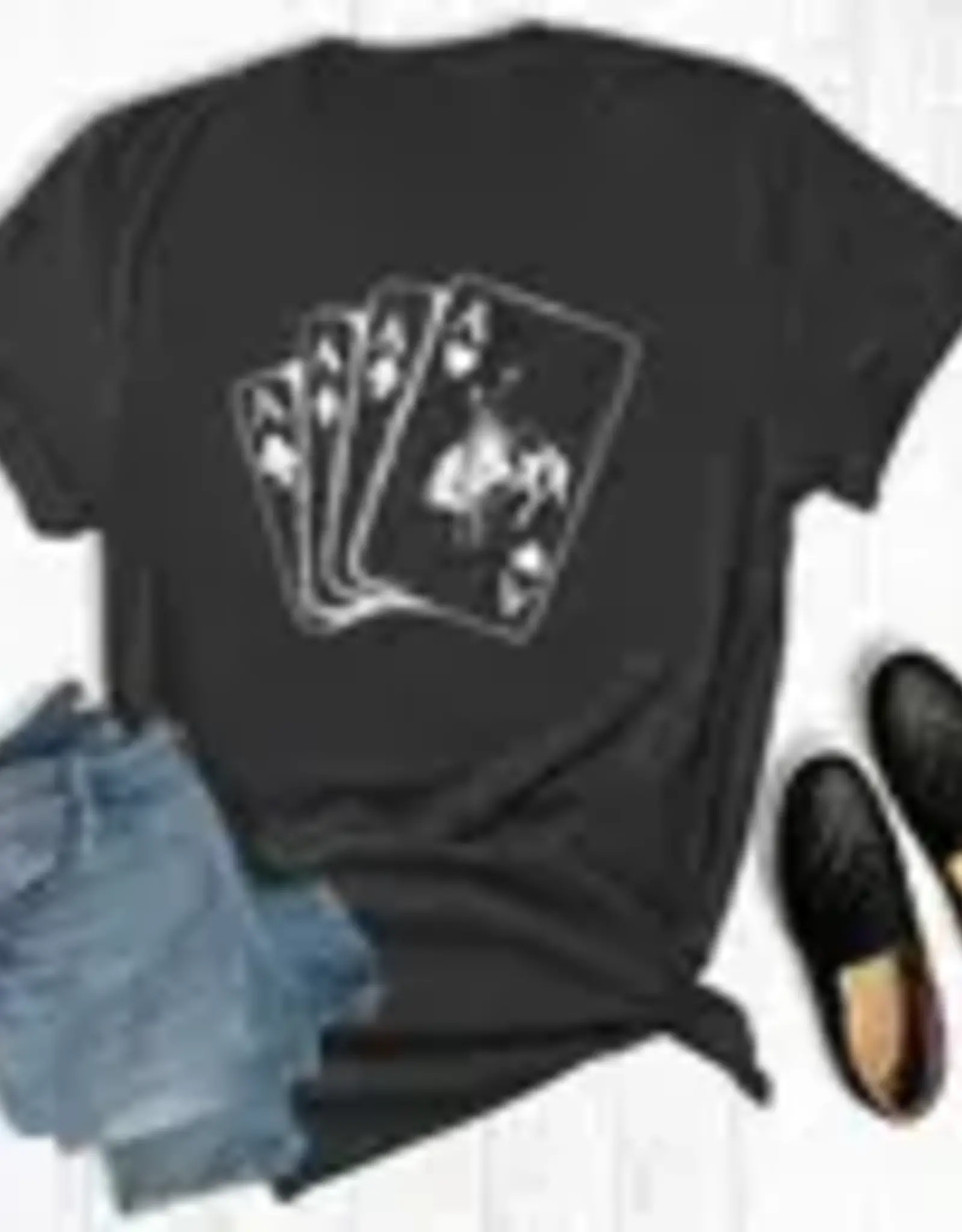 THE WAY DOWN SOUTH SHIRT WMS TEE "COWBOY PLAYING CARD"