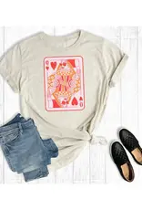 THE WAY DOWN SOUTH SHIRT WMS TEE CREAM "QUEEN OF HEARTS"