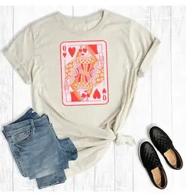 THE WAY DOWN SOUTH SHIRT WMS TEE CREAM "QUEEN OF HEARTS"