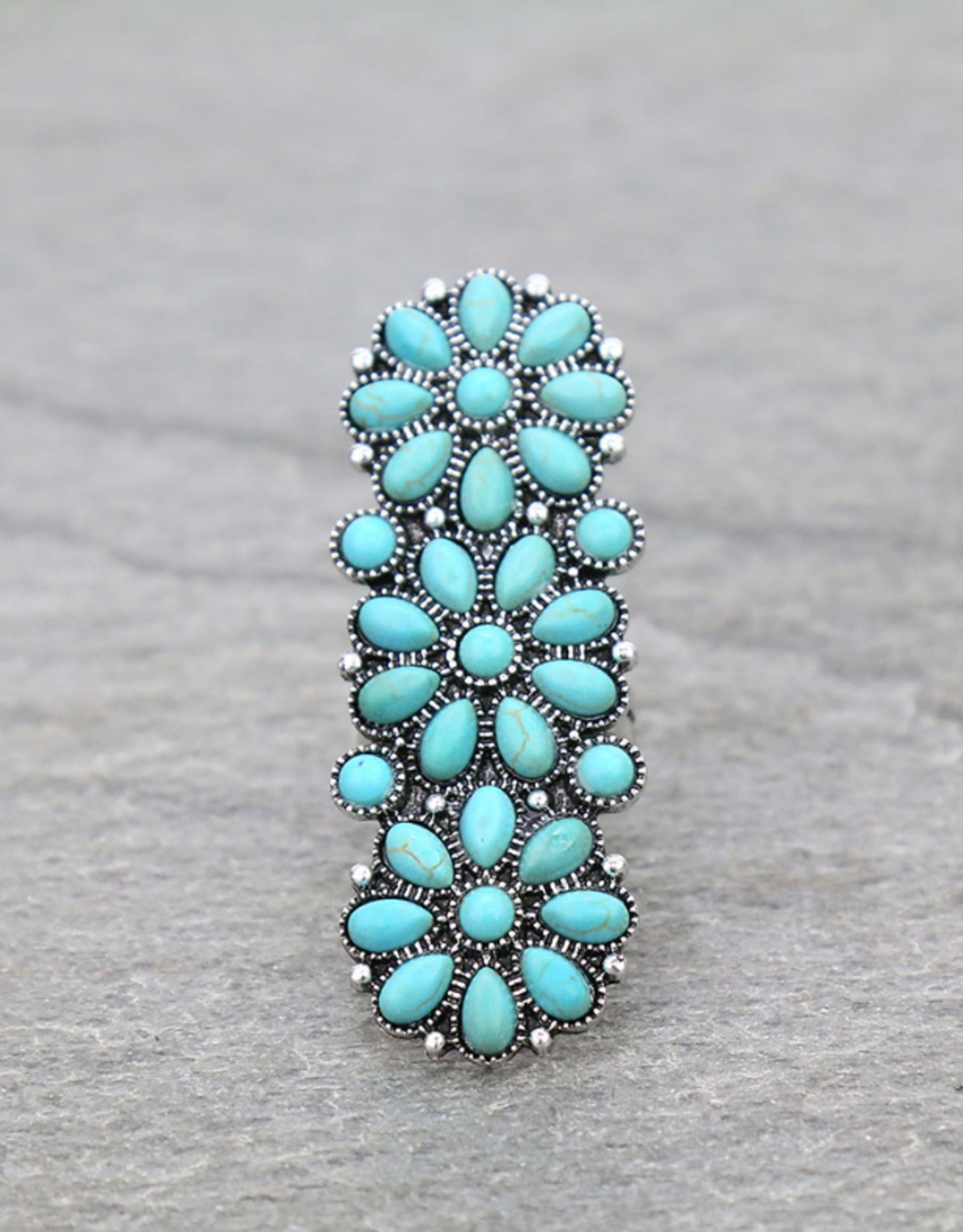 RING WESTERN CONCHO FLOWERS