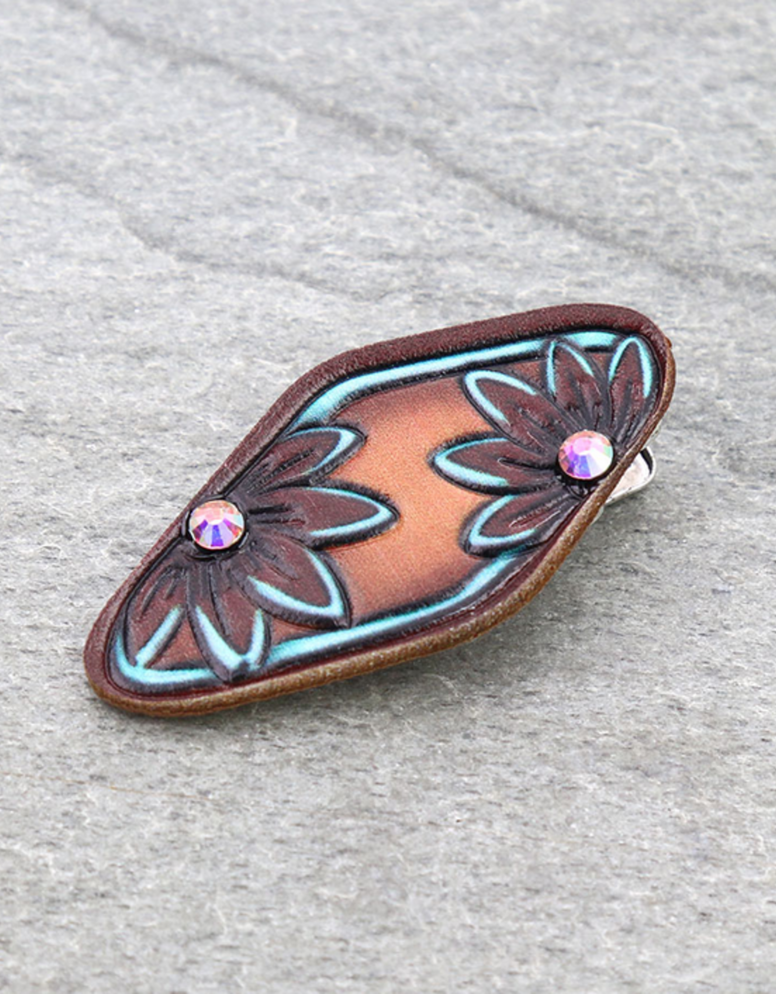 HAIRPIN LEATHER HAIR CLIP BARRETTE