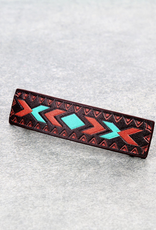 HAIR CLIP GENUINE LEATHER BARRETTE