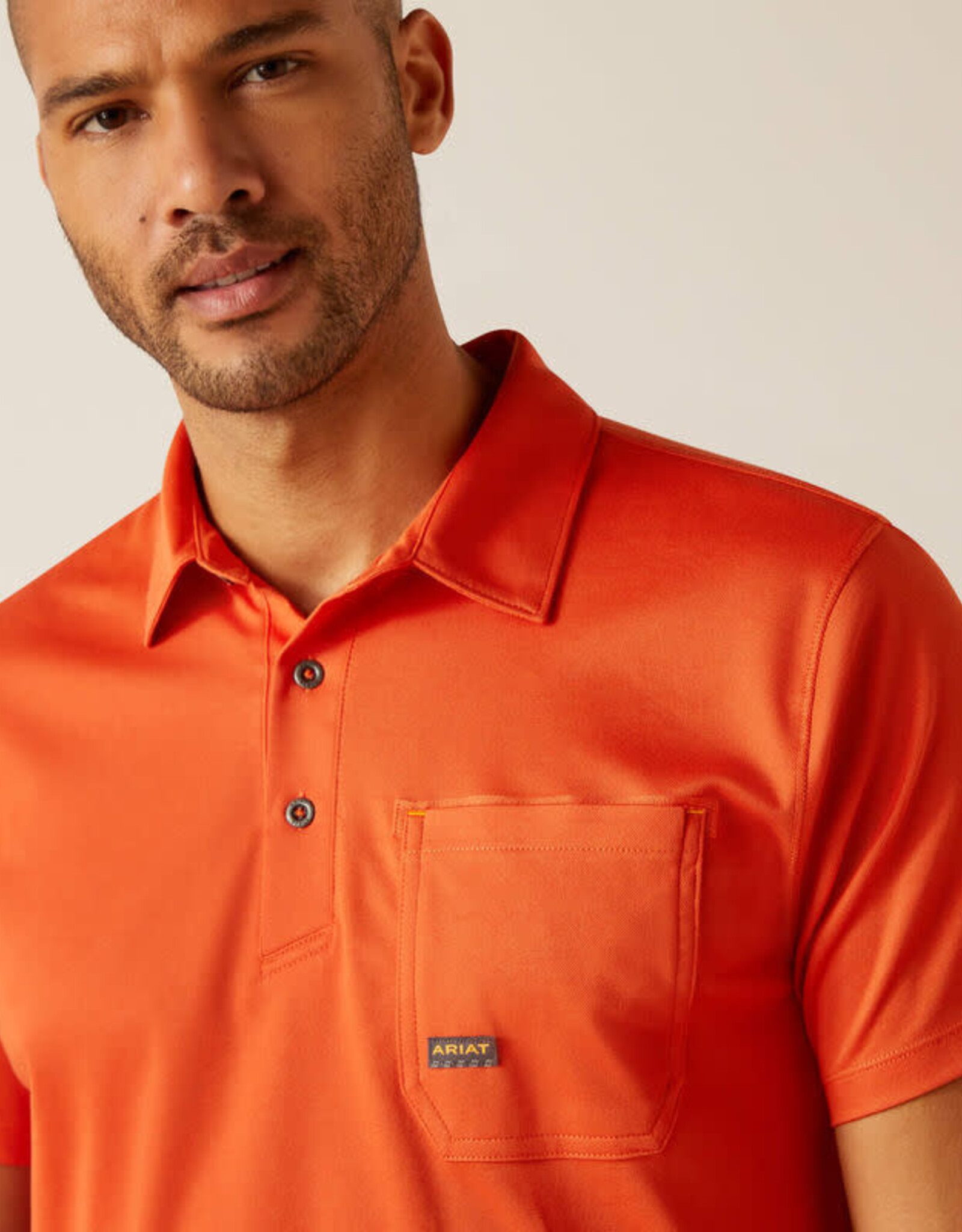 SHIRT MNS ARIAT POLO "ORANGE RUST"