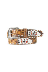 BELT MNS TOOLED LEATHER ACE CARDS