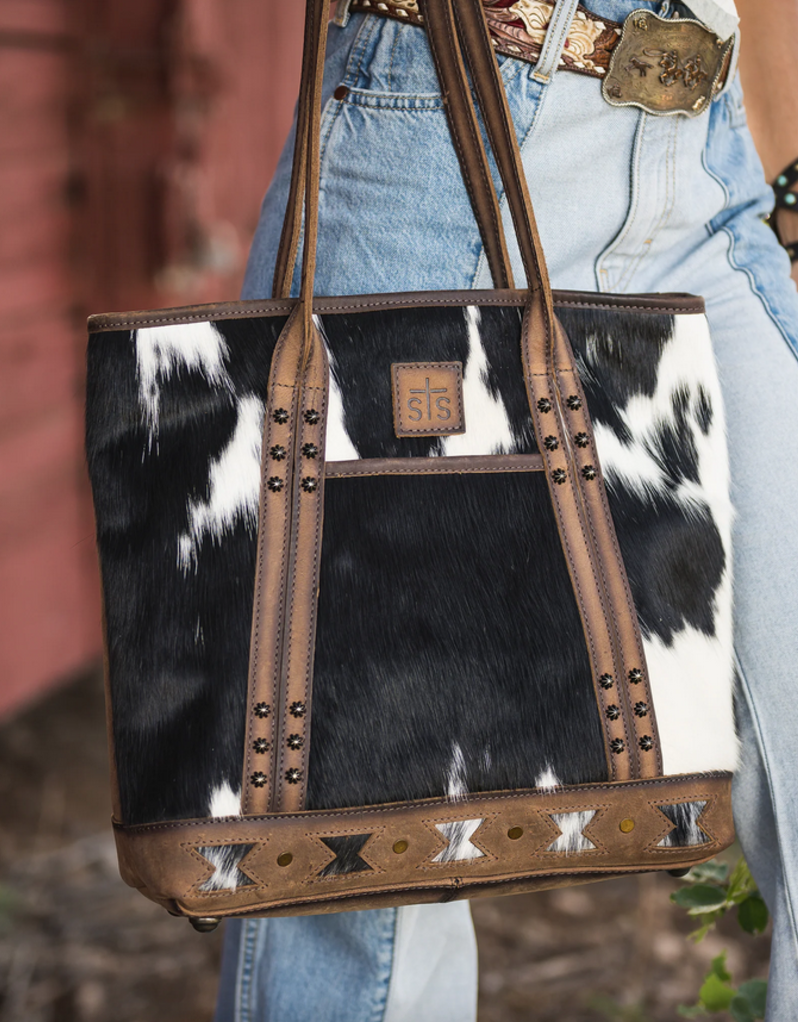 PURSE STS ROSWELL COWHIDE TOTE STS32210