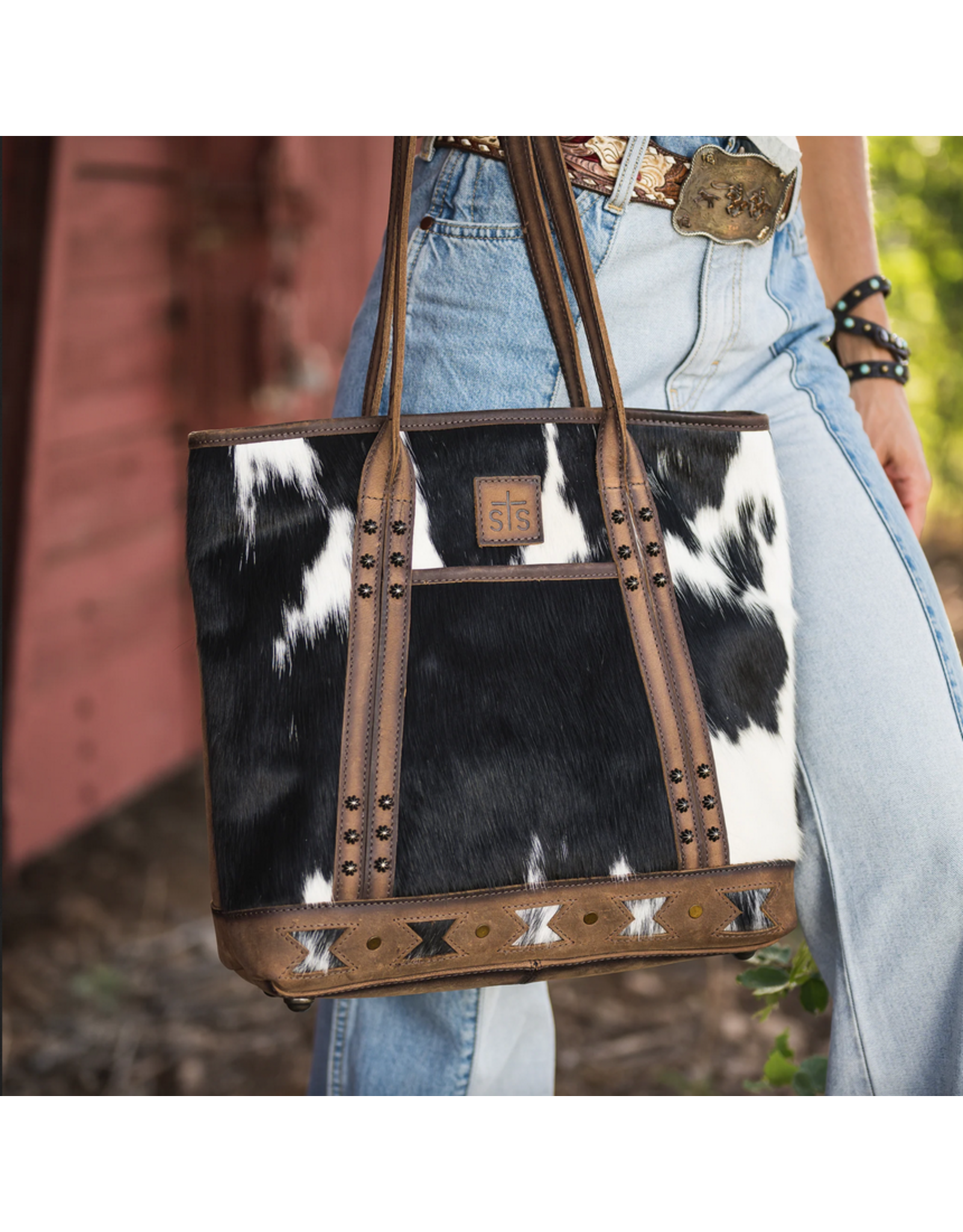 PURSE STS ROSWELL COWHIDE TOTE STS32210