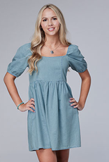 ROPER DRESS WMS ROPER DENIM SOLID LT BLU BABY DOLL