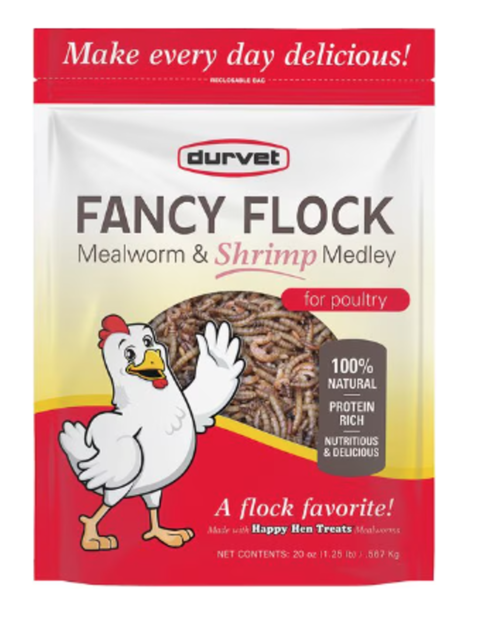 FANCY FLOCK MEALWORM & SHRIMP MEDLEY 20OZ