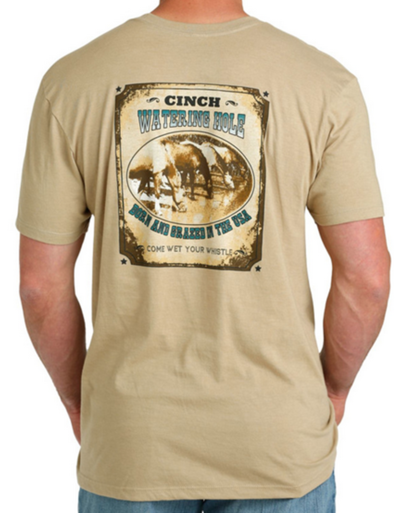 CINCH SHIRT MNS SS TEE "WATERING HOLE"