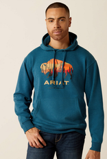 ARIAT HOODIE MNS ARIAT BISON PLAINS BLUE HEATHER