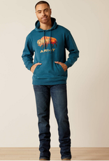 ARIAT HOODIE MNS ARIAT BISON PLAINS BLUE HEATHER