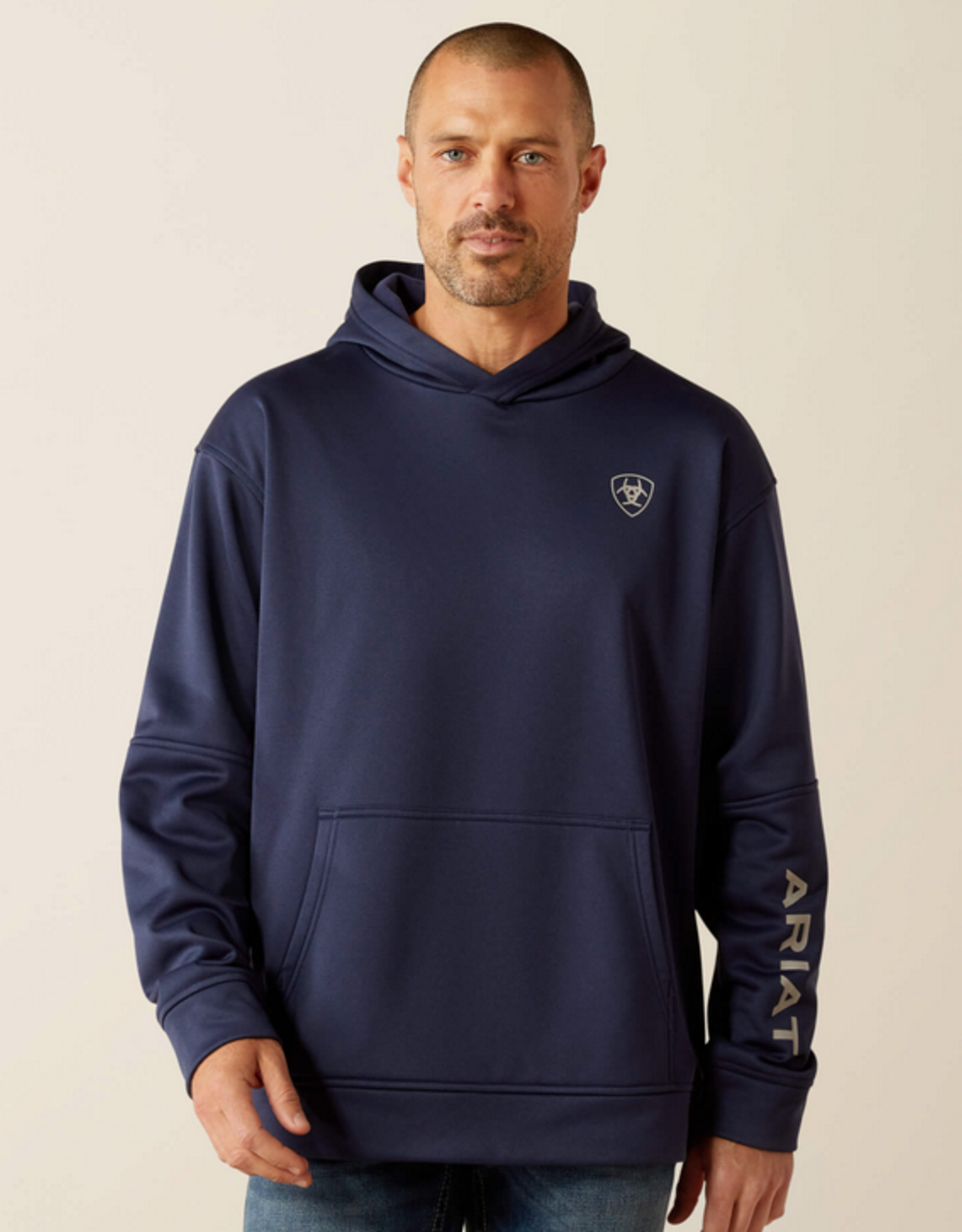 ARIAT HOODIE MNS ARIAT FLEECE NAVY W/ ARIAT LOGO