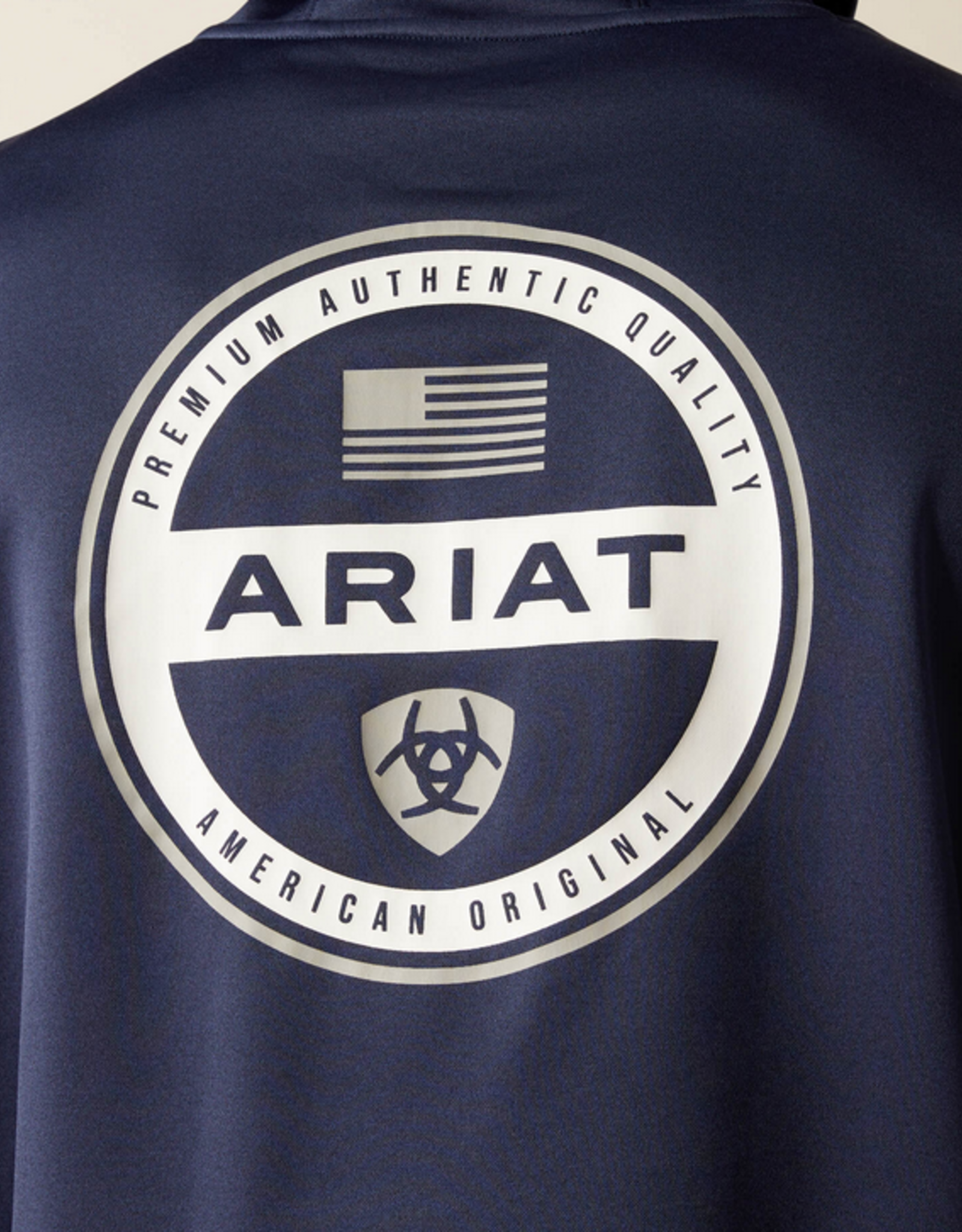 ARIAT HOODIE MNS ARIAT FLEECE NAVY W/ ARIAT LOGO