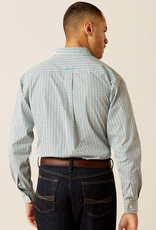 ARIAT SHIRT MNS ARIAT LS BUTTON WHITE W/ PASTEL PRINT