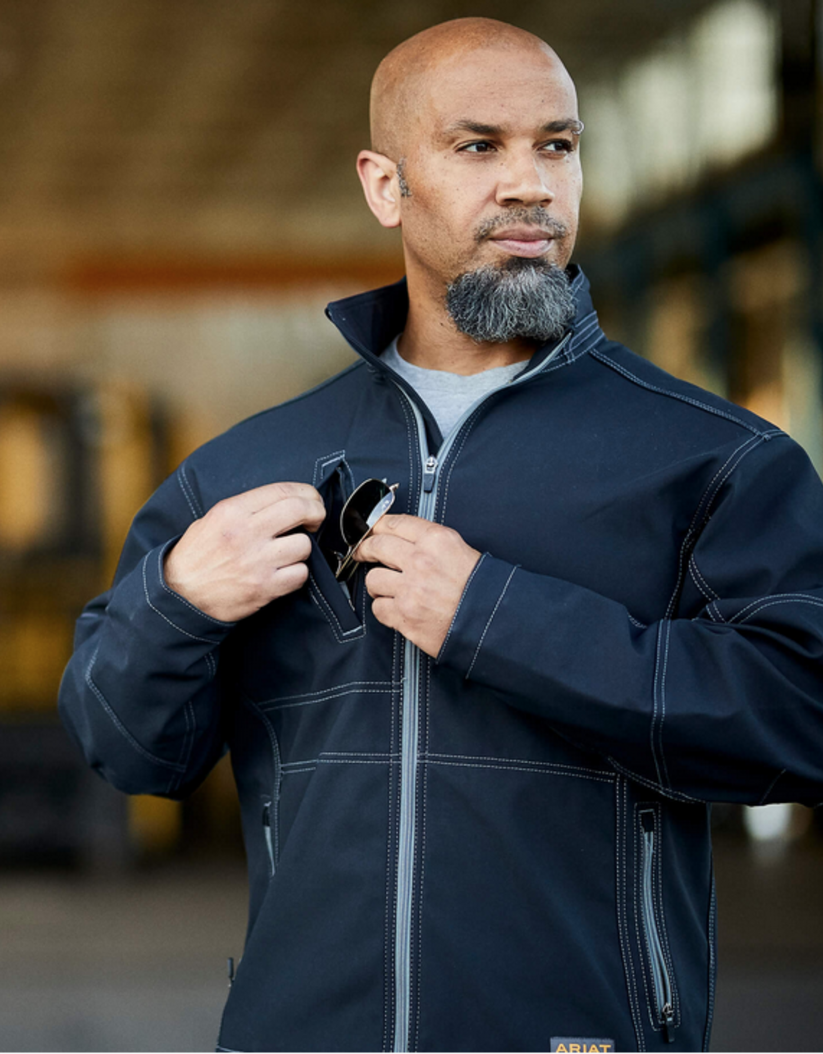 ARIAT JACKET MNS ARIAT REBAR CANVAS SOFTSHELL BLK