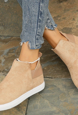 SHOE WMS HIGH TOP SLIP ON SNEAKERS TAN