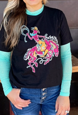 SHIRT WMS GRAPHIC TEE "BOOGIE BRONC"