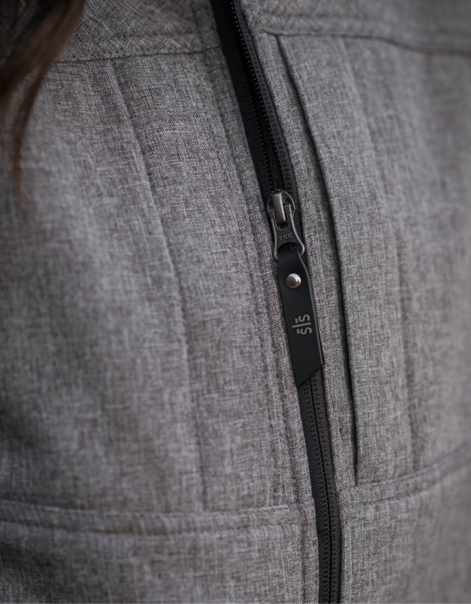 STS VEST WMS STS "WESTON" HEATHER GRAY