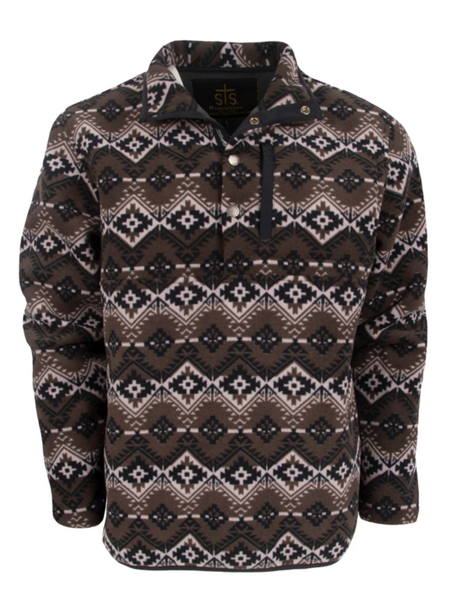 STS PULLOVER MNS STS WREN AZTEC BLACK