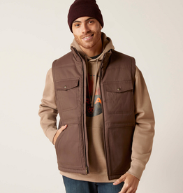 ARIAT VEST MENS ARIAT GRIZZLY 2.0 CANVAS BRWN CC