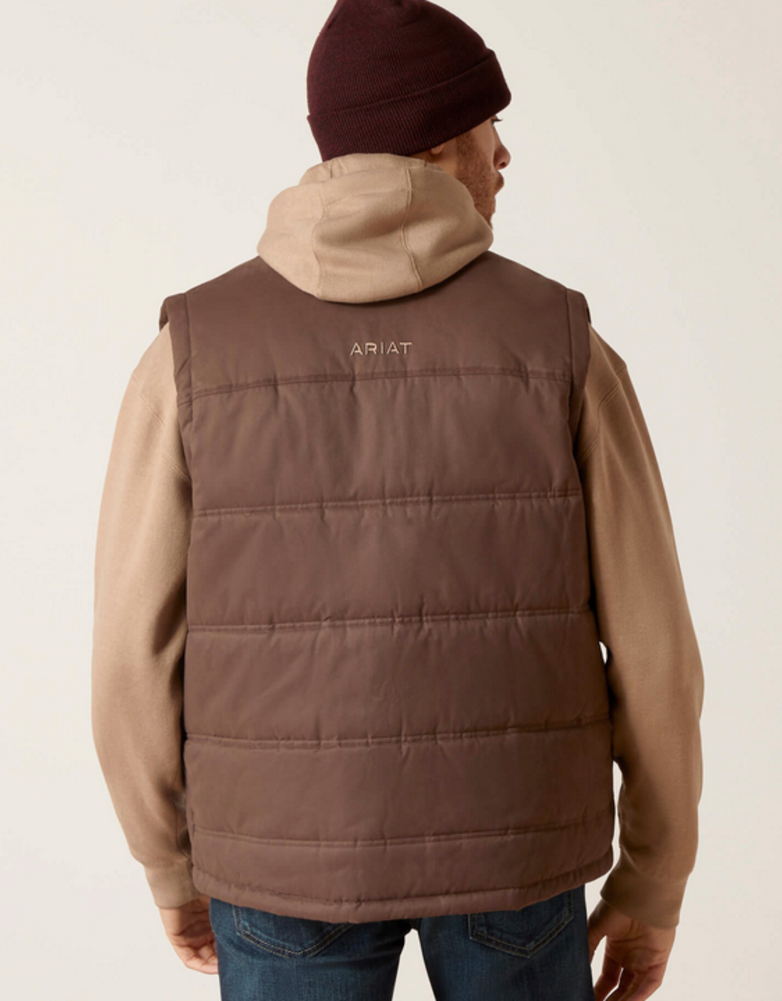 ARIAT VEST MENS ARIAT GRIZZLY 2.0 CANVAS BRWN CC