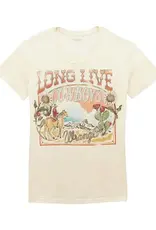 SHIRT WMS BOYFRIEND TEE “LONG LIVE COWBOYS” OFF WHITE DESERT