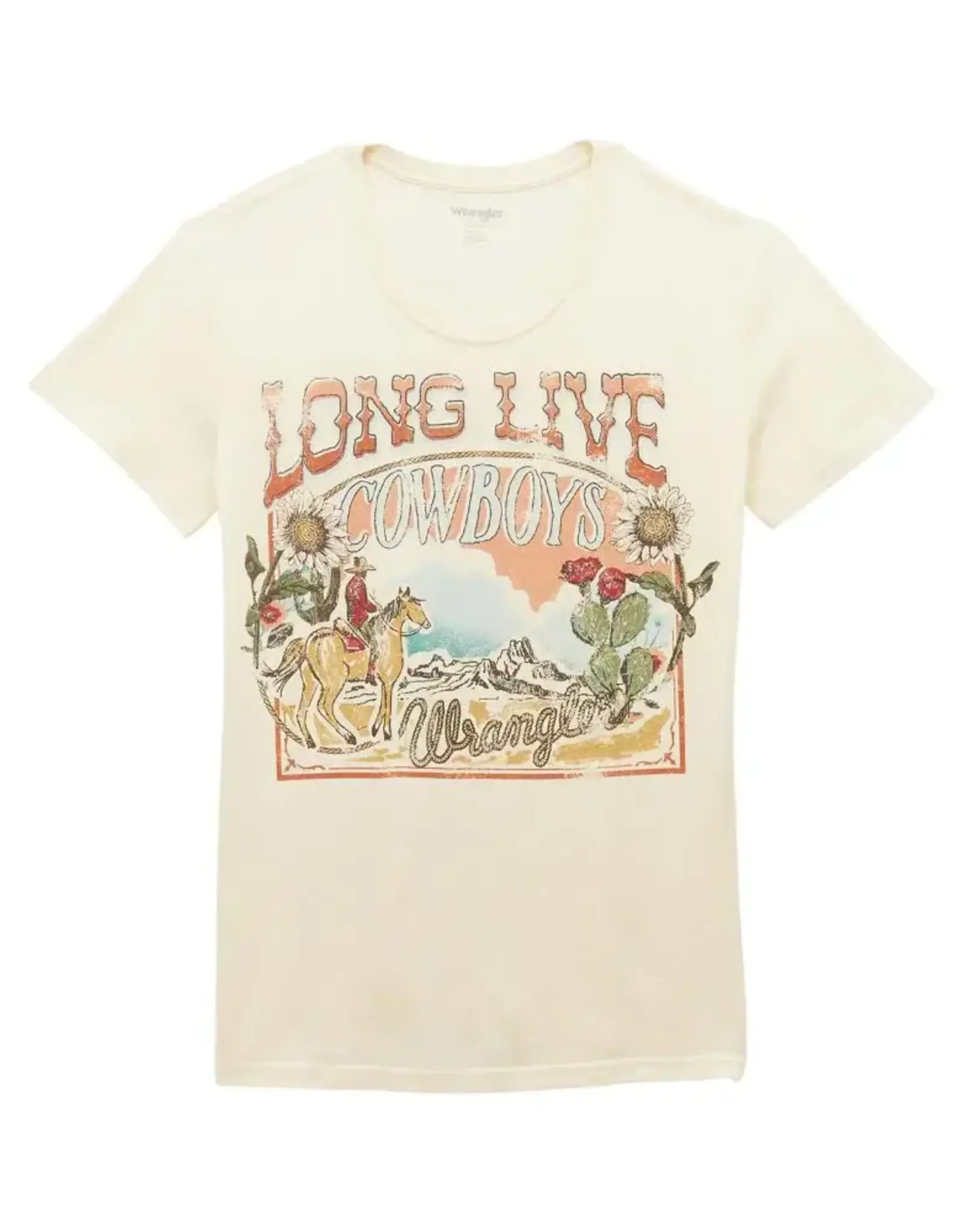 SHIRT WMS BOYFRIEND TEE “LONG LIVE COWBOYS” OFF WHITE DESERT
