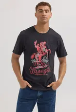 SHIRT MNS TEE BRONC RIDER BLACK/RED