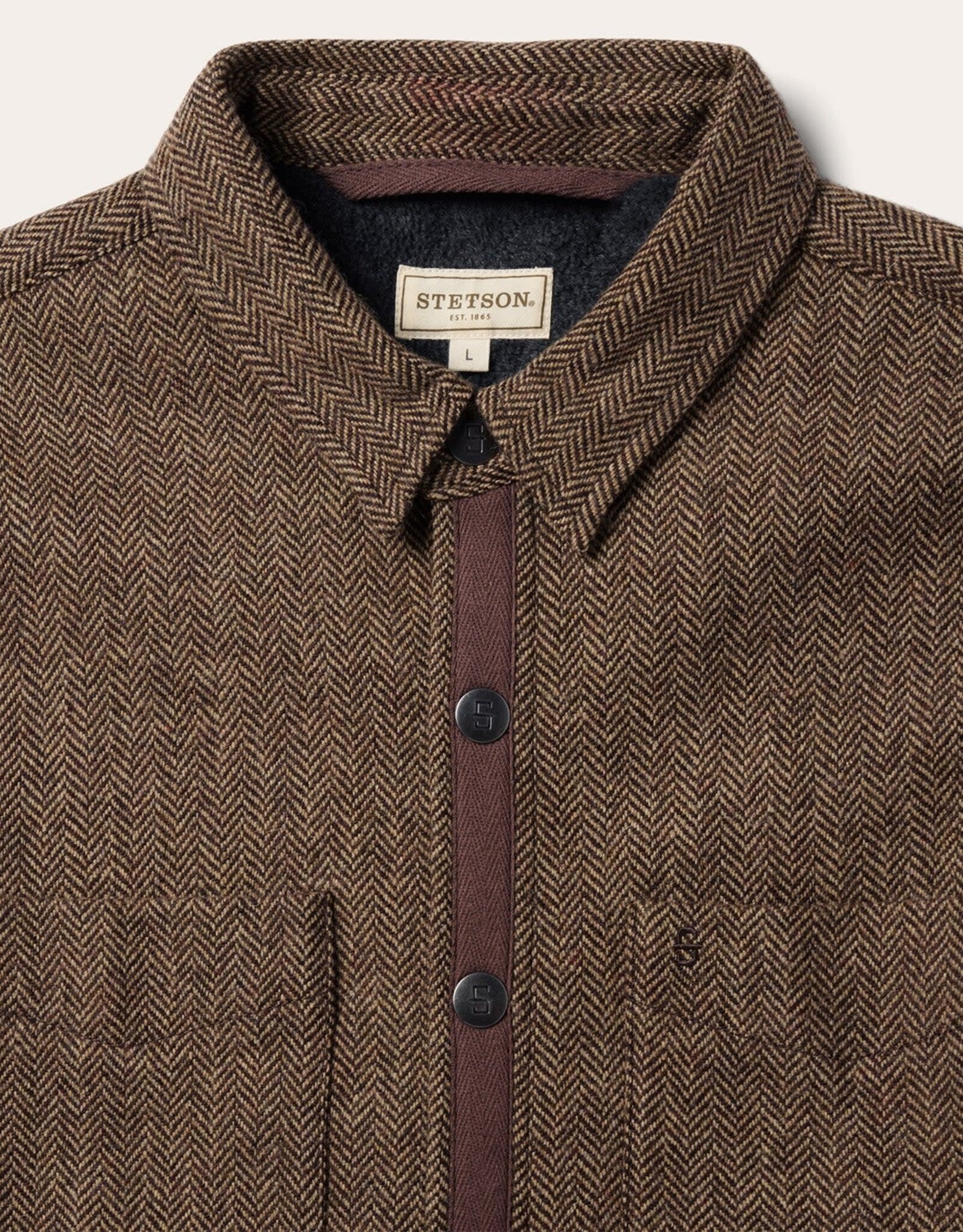STETSON JACKET MNS WOOL HERRINGBONE