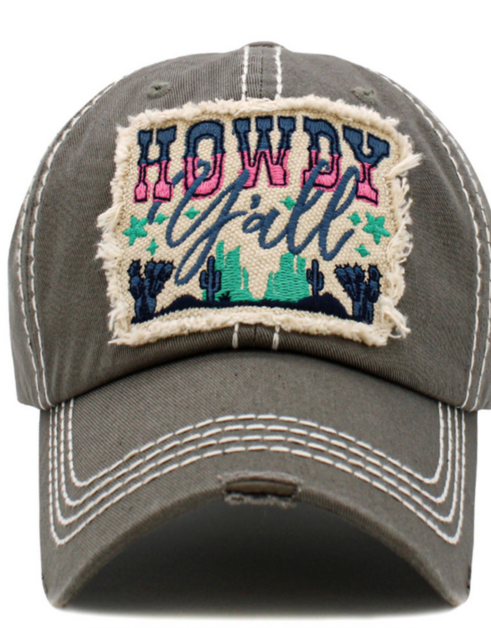CAP "HOWDY Y'ALL" GRAY VINTAGE BALLCAP