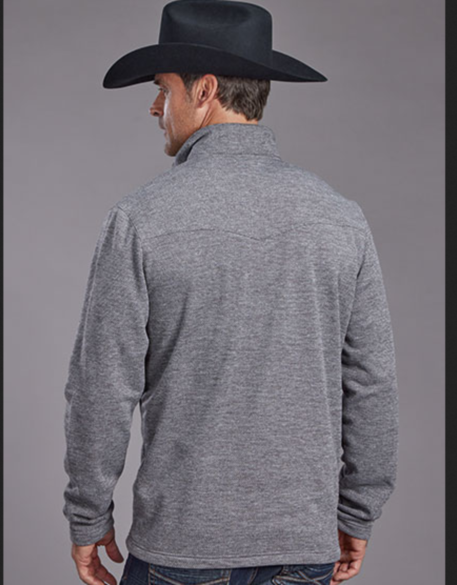STETSON SWEATER MNS STETSON HONEYCOMB BONDED GRY