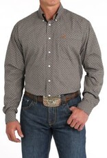 CINCH SHIRT MNS L/S GEO PRINT BROWN