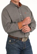 CINCH SHIRT MNS L/S GEO PRINT BROWN