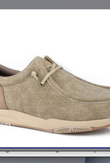 ROPER SHOES MNS ROPER TAN CANVAS W/ FAUX LEATHER HEEL