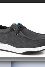 ROPER SHOES WMS ROPER BLACK CANVAS W/ AZTEC HEEL