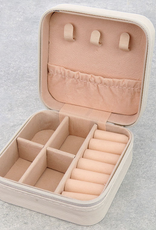 JEWELRY BOX TRAVEL SQUARE LEATHER