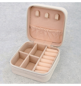 JEWELRY BOX TRAVEL SQUARE LEATHER