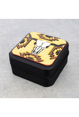 JEWELRY BOX TRAVEL SQUARE LEATHER