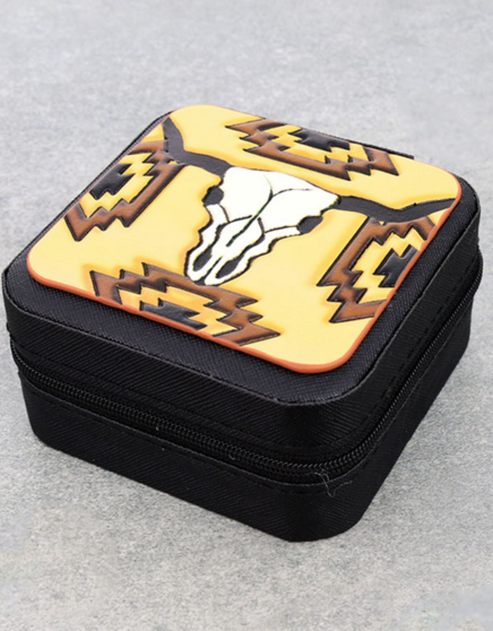 JEWELRY BOX TRAVEL SQUARE LEATHER