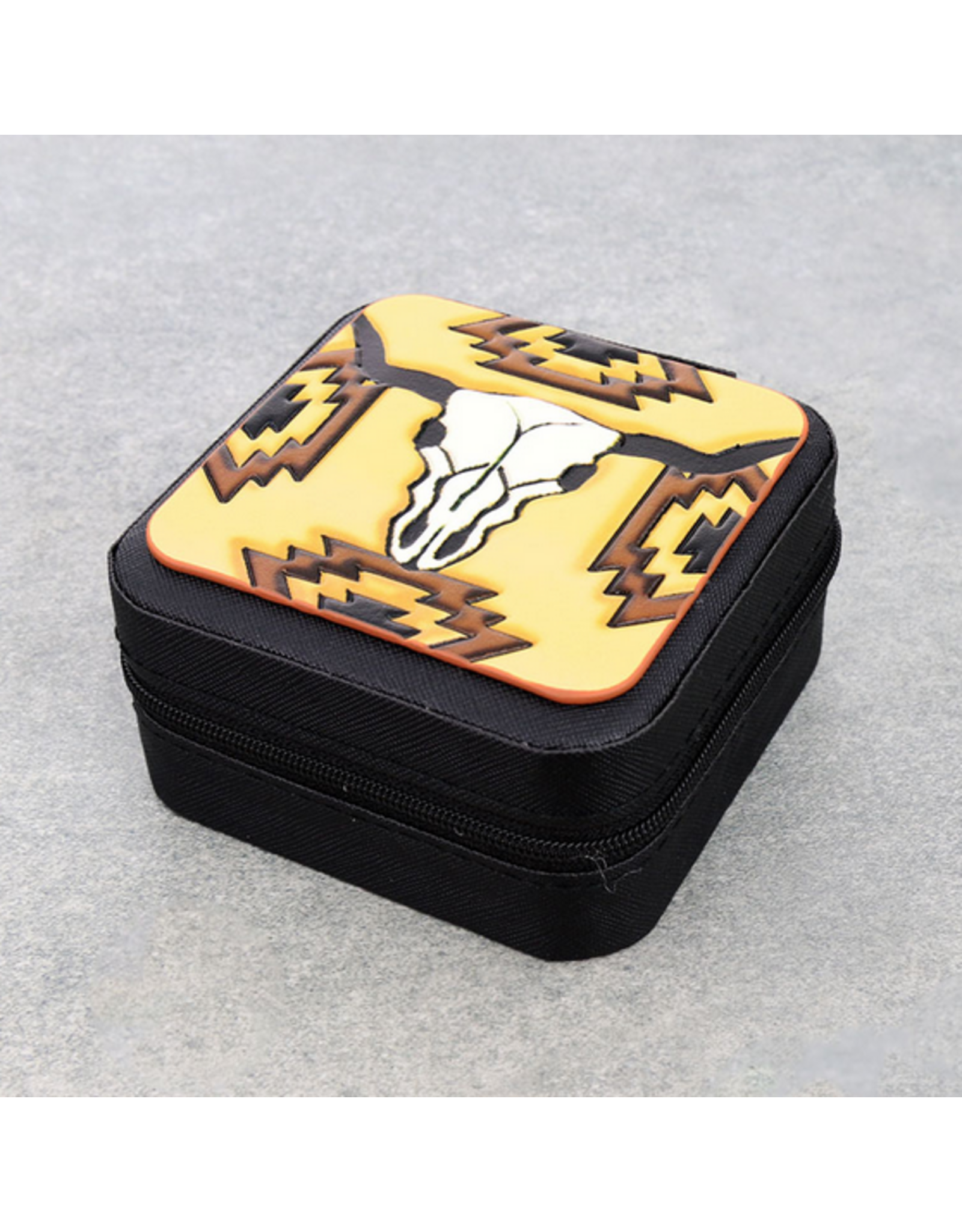 JEWELRY BOX TRAVEL SQUARE LEATHER