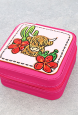 JEWELRY BOX TRAVEL SQUARE LEATHER