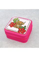 JEWELRY BOX TRAVEL SQUARE LEATHER