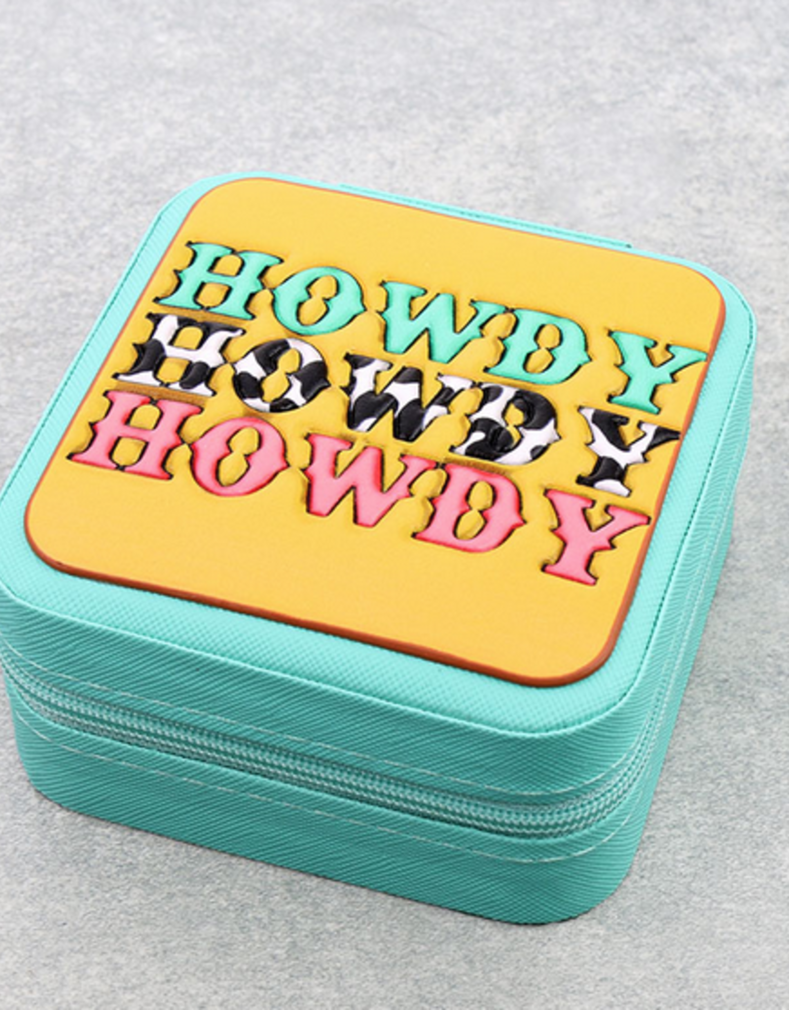 JEWELRY BOX TRAVEL SQUARE LEATHER