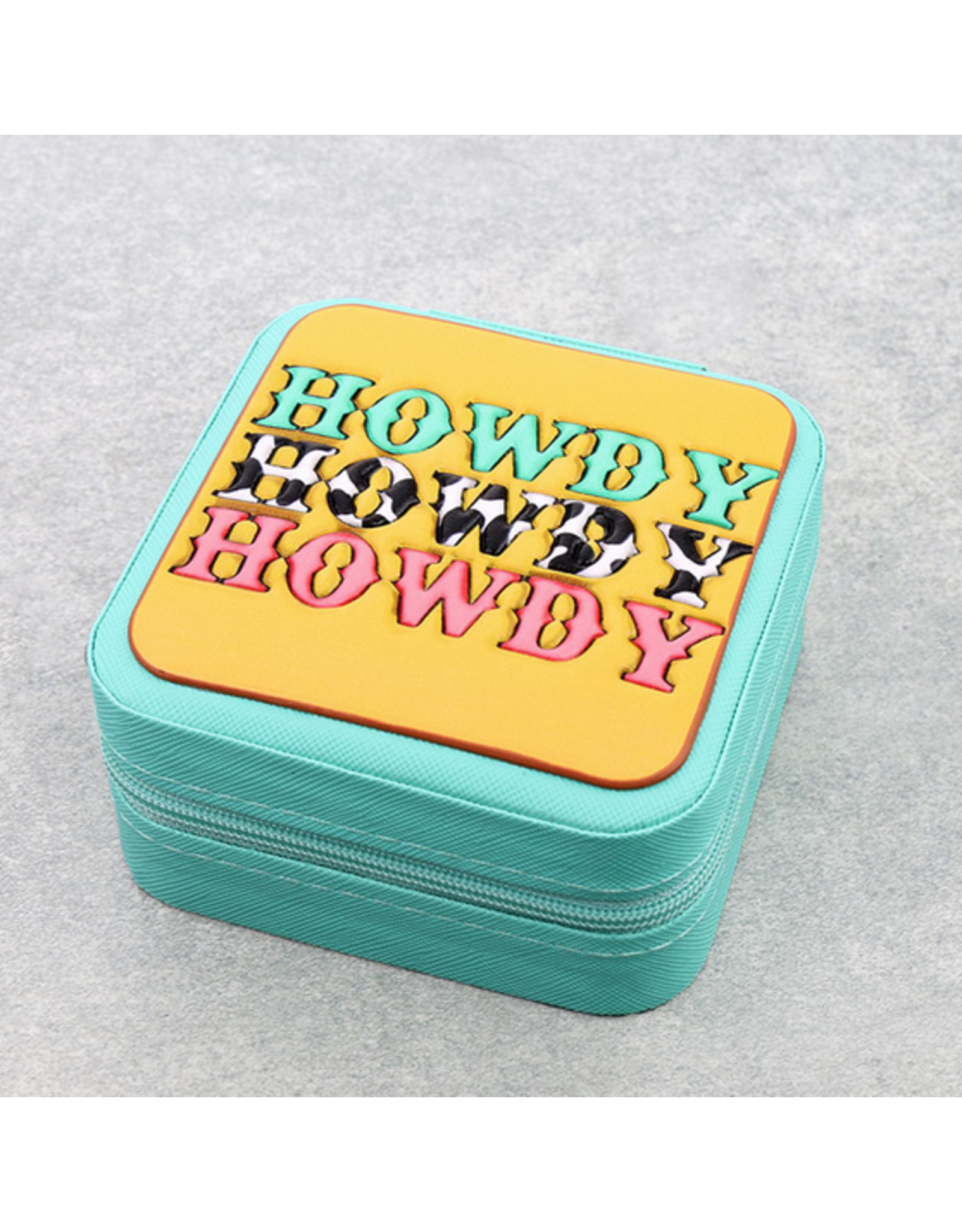 JEWELRY BOX TRAVEL SQUARE LEATHER