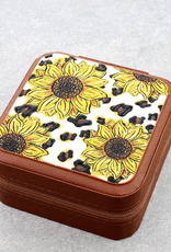 JEWELRY BOX TRAVEL SQUARE LEATHER